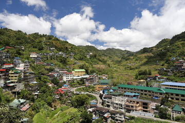 Blickpunkt von Banaue Richtung Banaue Aussichtspunkt, Provinz Ifugao, Philippinen