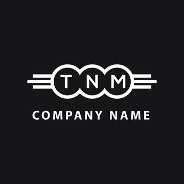 TNM letter logo design on black background. TNM  creative initials letter logo concept. TNM letter design.