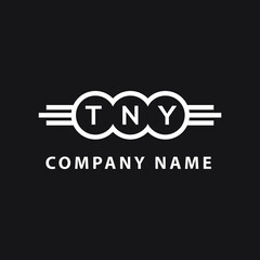 TNY letter logo design on black background. TNY  creative initials letter logo concept. TNY letter design.