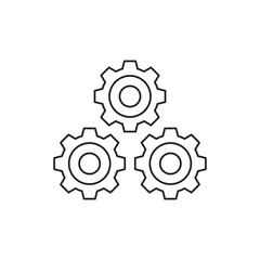 Gear Configuration  icon in line style icon, style isolated on white background