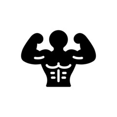 Black solid icon for fit