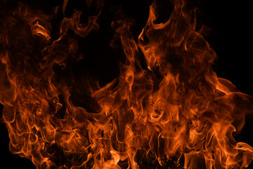 Fire flame texture for banner background. Burn abstract lights. Burning big flame. Blaze flames...