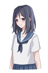 制服を着た女の子　微笑み