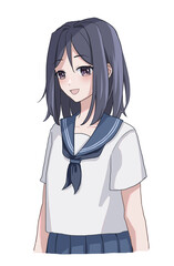 制服を着た女の子　笑顔