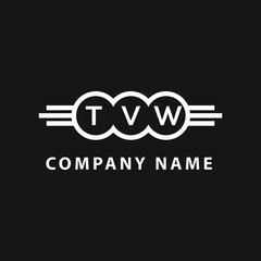 Fototapeta na wymiar TVW letter logo design on black background. TVW creative initials letter logo concept. TVW letter design.