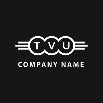 TVU letter logo design on black background. TVU  creative initials letter logo concept. TVU letter design.