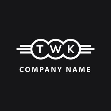 TWK letter logo design on black background. TWK  creative initials letter logo concept. TWK letter design.