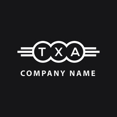 TXA letter logo design on black background. TXA  creative initials letter logo concept. TXA letter design.