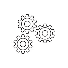 Gear Configuration  icon in line style icon, style isolated on white background