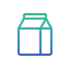 Milk , Food and drink gradient icon.