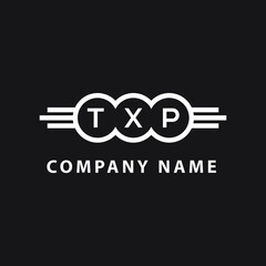 TXP letter logo design on black background. TXP  creative initials letter logo concept. TXP letter design. 