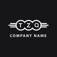 TZQ letter logo design on black background. TZQ  creative initials letter logo concept. TZQ letter design. 

