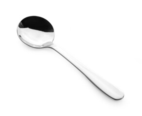 silver spoon isolated on white background