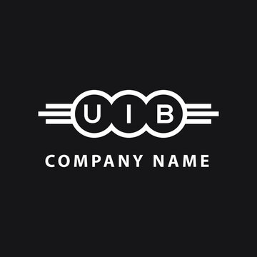 UIB letter logo design on black background. UIB  creative initials letter logo concept. UIB letter design.
