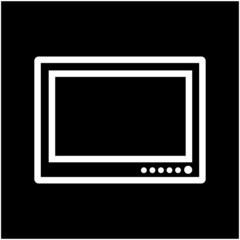 TV vector icon. Line work icon of TV.