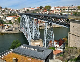 Dom Louis I bridge over the Douro river in Porto - Portugal 