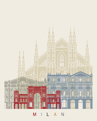 Milan V2 skyline poster