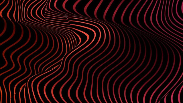 arri&egrave;re-plan abstrait, lignes qui ondulent - animation 4K - rendu 3D