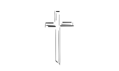 Sketch of First Holy Communion element. Hand Drawn Religious element.