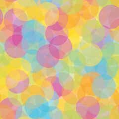 Multicolored background of transparent overlapping circles