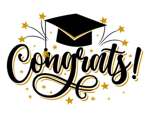 Fototapeta Congratulations Graduates Class of 2022 - Typography. blck text isolated white background. Vector illustration of a graduating class of 2021. graphics elements for t-shirts, and the idea for the sign obraz