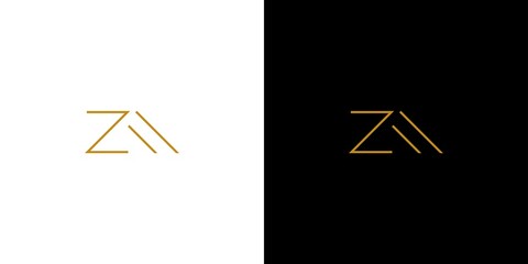 Modern and luxury ZA letter initials logo design - 500187723
