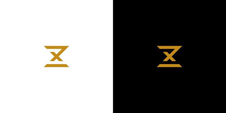 Modern and unique ZX letter initials logo design