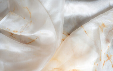 Obraz na płótnie Canvas Close up of silk clothes - fine silk texture - fashion background 