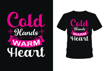  Cold hand harts typography lettering hand lettering calligraphy t-shirt designs.