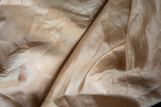 Close up of silk clothes - fine silk texture - fashion background
