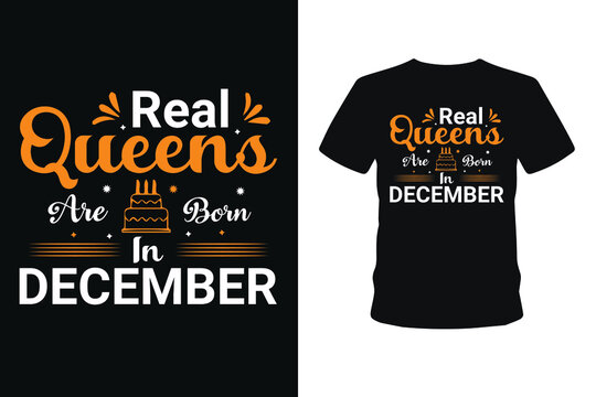 Naklejki Real queen's birthday  typography hand-drawn lettering t-shirt and calligraphy t-shirt designs