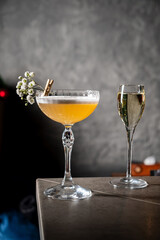 tasty cocktail in the bar