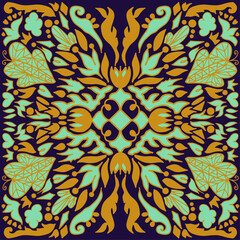 Geometric seamless pattern inspired from art nouveau style, abstract background wallpaper with nature shape design