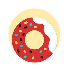 Donut , Food and drink flat icon.