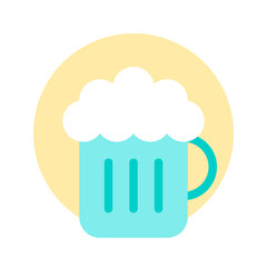 Beer , Food and drink flat icon.