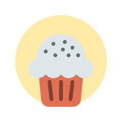 Cupcake , Food and drink flat icon.