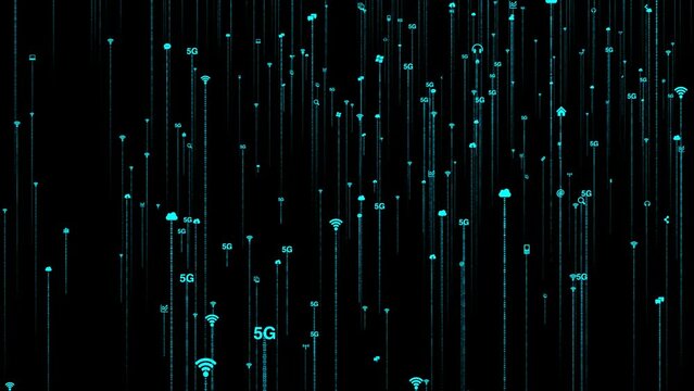 alpha Internet digital information technology icon elements rise