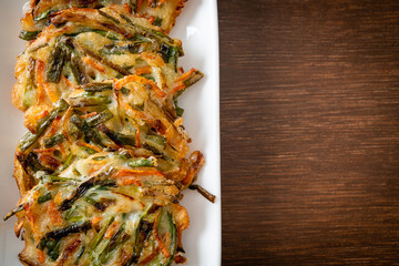 Pajeon or Korean pancake or Korean pizza