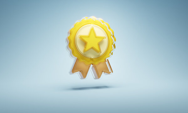 Glossy design premium quality guarantee star badge