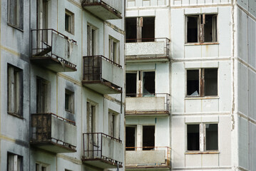 Fototapeta na wymiar Abandoned Soviet barracks, Milovice, Czech Republic
