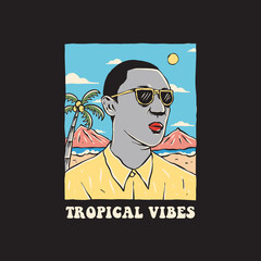 tropical vibes illustration