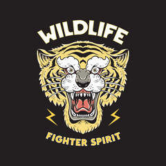 Fototapeta premium wildlife tiger illustration