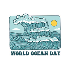 world ocean day illustration