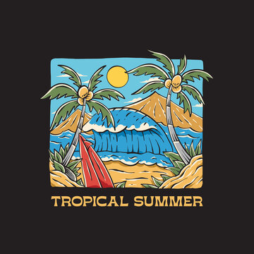 tropical summer illustration
