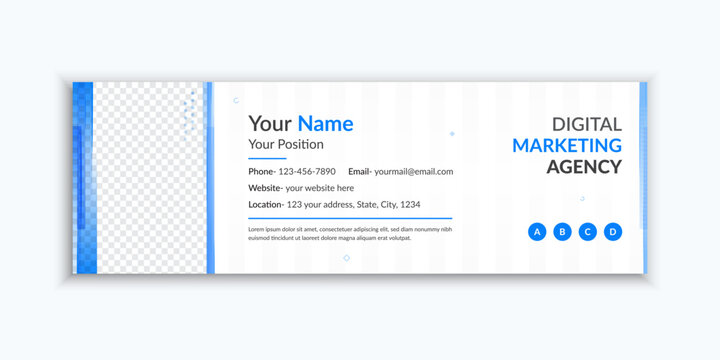 Creative modern email signature and email footer template design