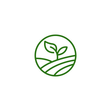 Organic, Nature, Farm Products, Harvest, Farming Simple Thin Line Icon Vector Illustration 