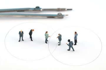 Miniature the network of contacts in the creative business world