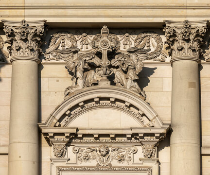 Berliner Dom, Detail, errichtet von Julius Raschdorff im Stil der Neorenaissance und des Neobarock