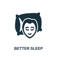 Better Sleep icon. Simple element from yoga collection. Creative Better Sleep icon for web design, templates, infographics and more