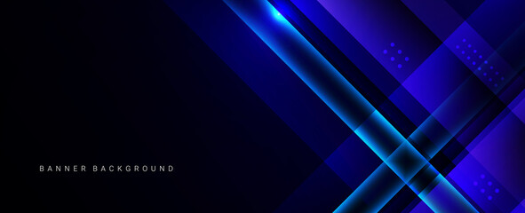 Abstract geometric modern stylish smooth dark banner background